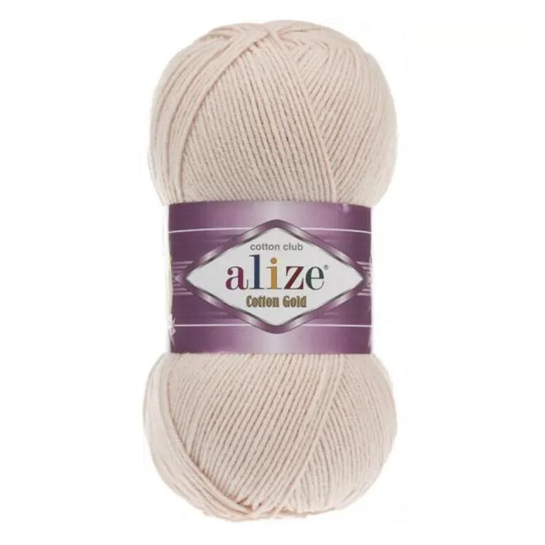 Пряжа для вязания ALIZE «COTTON GOLD» (№382) Светлая пудра