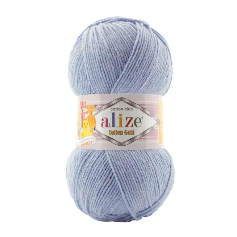 Пряжа для вязания ALIZE «COTTON GOLD» (№481) Голубой