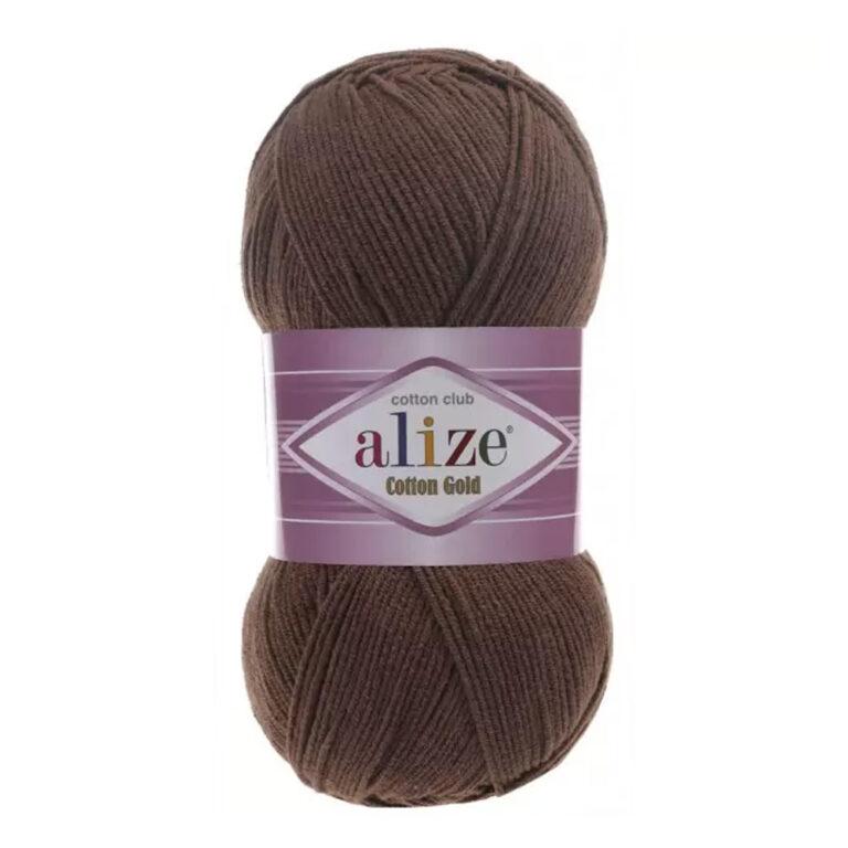 Пряжа для вязания ALIZE «COTTON GOLD» (№493) Коричневый