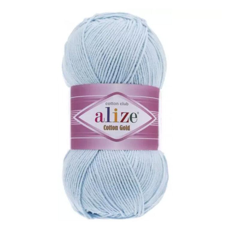 Пряжа для вязания ALIZE «COTTON GOLD» (№513) Нежно-голубой