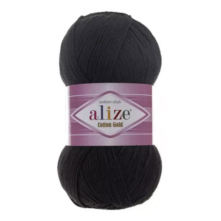 Пряжа для вязания ALIZE «COTTON GOLD» (№60) Черный