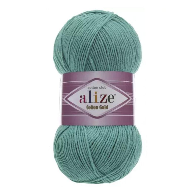 Пряжа для вязания ALIZE «COTTON GOLD» (№610) Зеленая бирюза