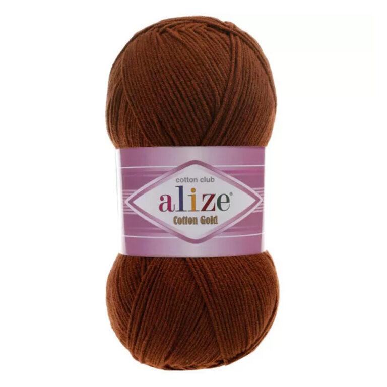 Пряжа для вязания ALIZE «COTTON GOLD» (№690) Черепица