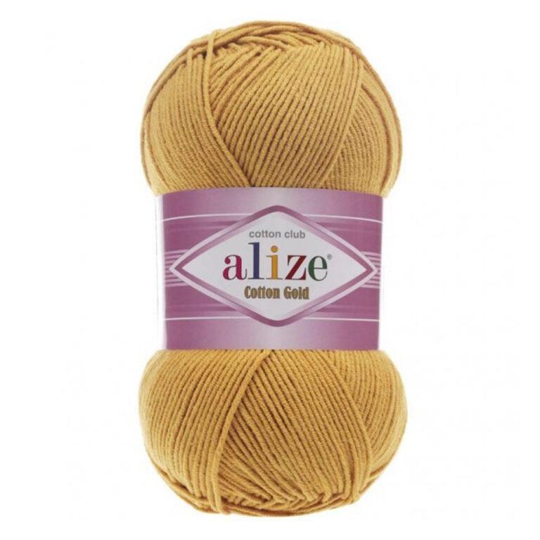Пряжа для вязания ALIZE «COTTON GOLD» (№736) Желтый песок