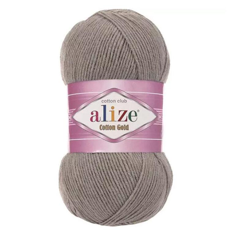 Пряжа для вязания ALIZE «COTTON GOLD» (№827) Темно-бежевый