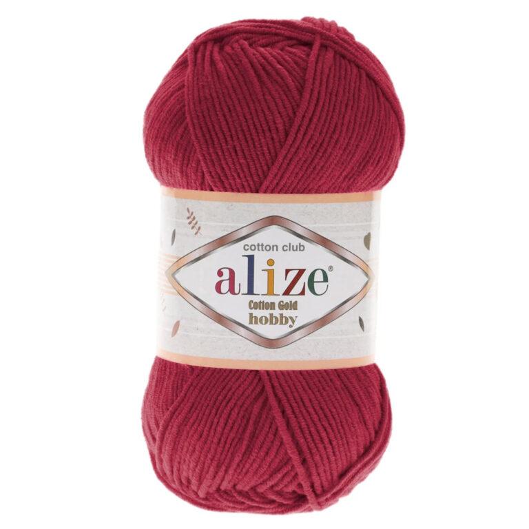 Пряжа для вязания ALIZE COTTON GOLD HOBBY (№390) Вишня