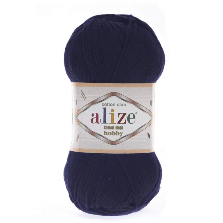 Пряжа для вязания ALIZE COTTON GOLD HOBBY (№58) Темно-синий