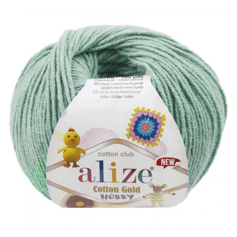 Пряжа для вязания ALIZE COTTON GOLD HOBBY NEW (№15) Мята