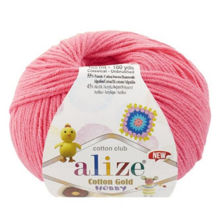 Пряжа для вязания ALIZE COTTON GOLD HOBBY NEW (№33) Ярко-розовый