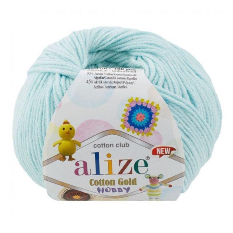 Пряжа для вязания ALIZE COTTON GOLD HOBBY NEW (№514) Лед
