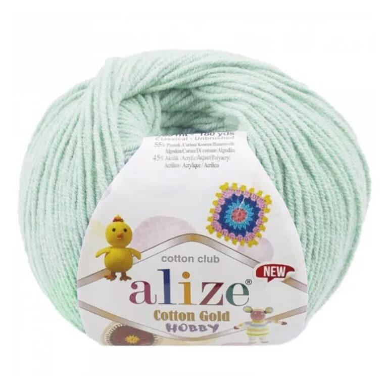 Пряжа для вязания ALIZE COTTON GOLD HOBBY NEW (№522) Светлая мята