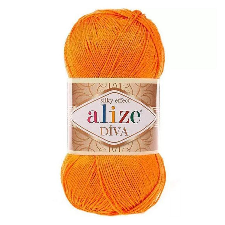 Пряжа для вязания ALIZE «DIVA» (№120) Оранжевый