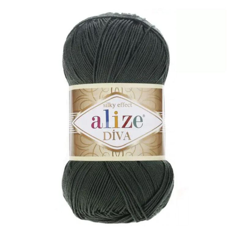 Пряжа для вязания ALIZE «DIVA» (№131) Хаки