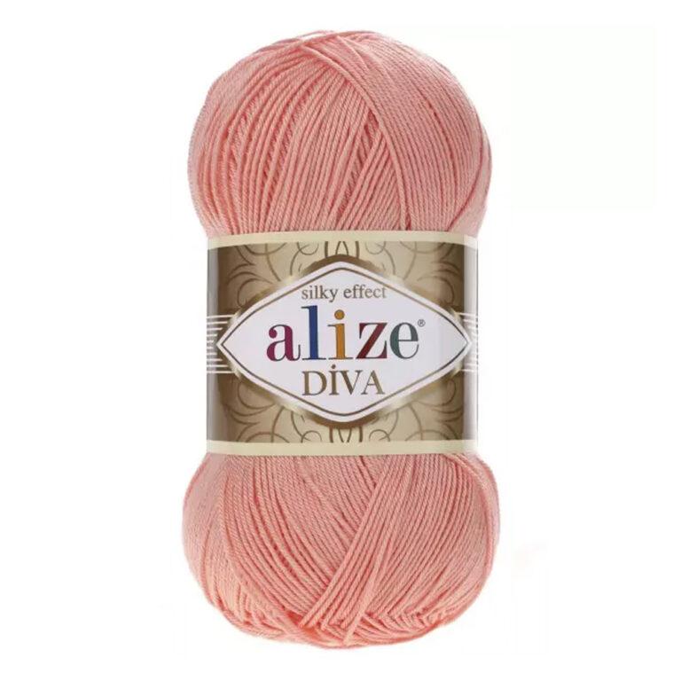Пряжа для вязания ALIZE «DIVA» (№145) Персик