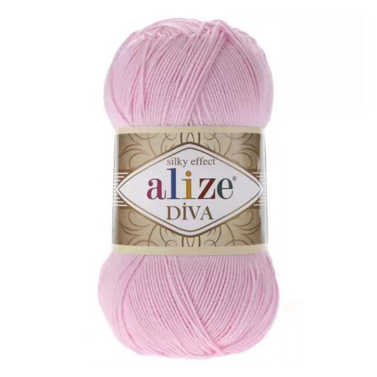 Пряжа для вязания ALIZE «DIVA» (№185) Светло-розовый