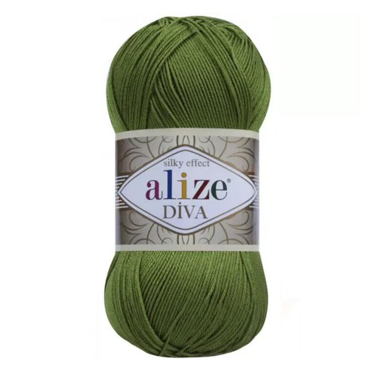 Пряжа для вязания ALIZE «DIVA» (№210) Оливка
