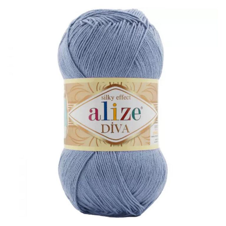Пряжа для вязания ALIZE «DIVA» (№303) Светлый джинс
