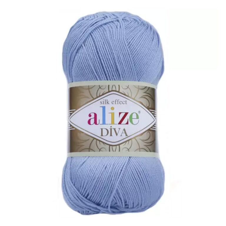Пряжа для вязания ALIZE «DIVA» (№350) Голубой