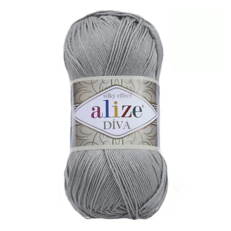 Пряжа для вязания ALIZE «DIVA» (№355) Серый