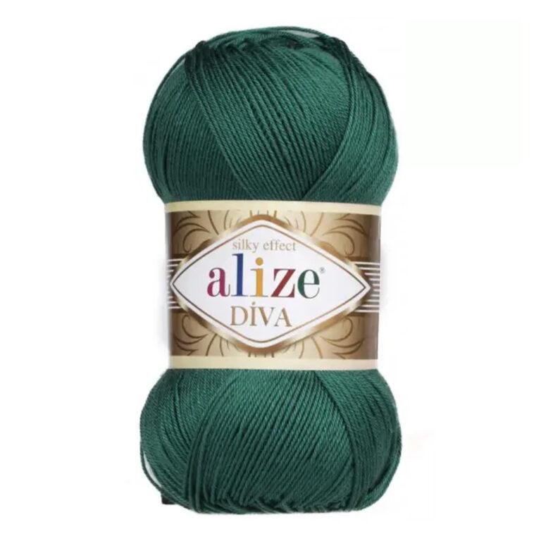 Пряжа для вязания ALIZE «DIVA» (№453) Темный изумруд