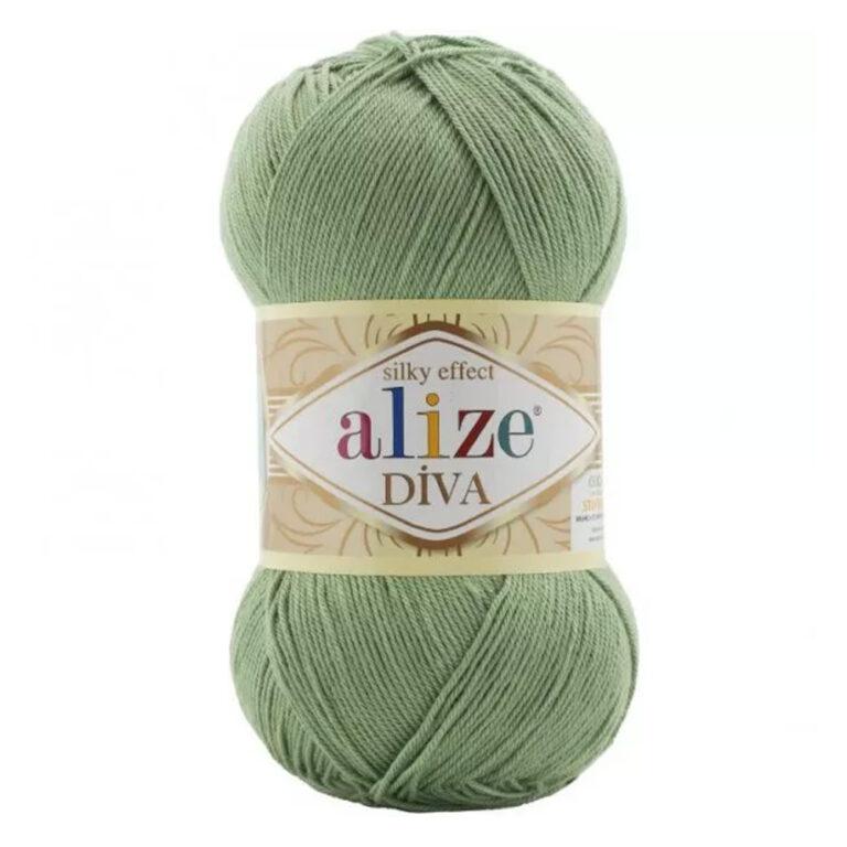 Пряжа для вязания ALIZE «DIVA» (№852) Светло-зеленый