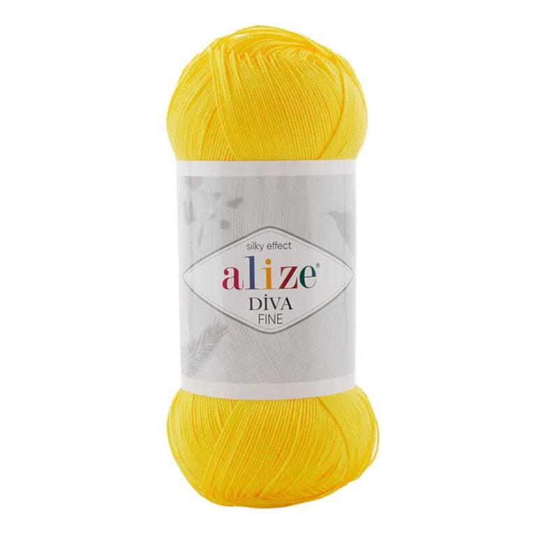 Пряжа для вязания ALIZE «DIVA FINE» (№110) Желтый