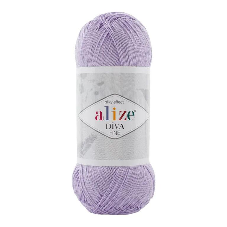 Пряжа для вязания ALIZE «DIVA FINE» (№158) Бледно-лиловый