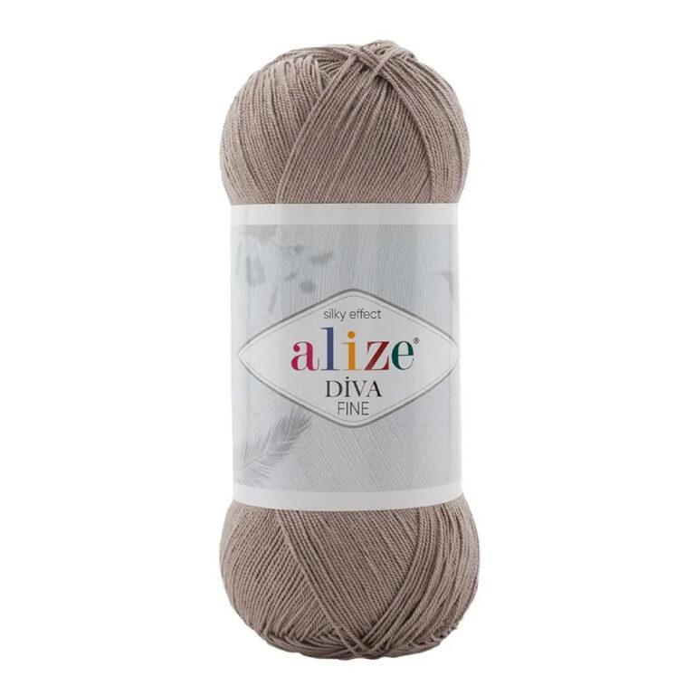 Пряжа для вязания ALIZE «DIVA FINE» (№167) Светло-коричневый