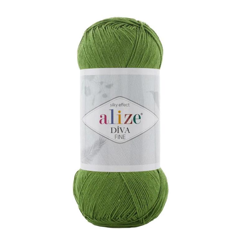 Пряжа для вязания ALIZE «DIVA FINE» (№210) Яблочно-зеленый