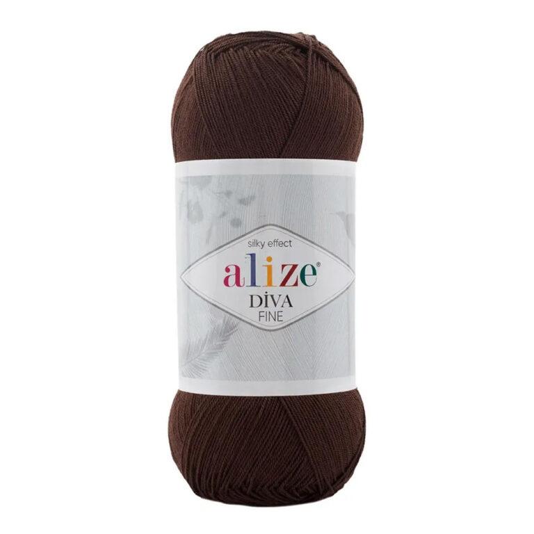 Пряжа для вязания ALIZE «DIVA FINE» (№26) Коричневый