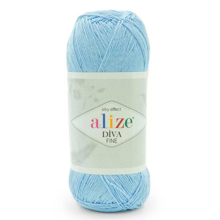 Пряжа для вязания ALIZE «DIVA FINE» (№350) Голубой