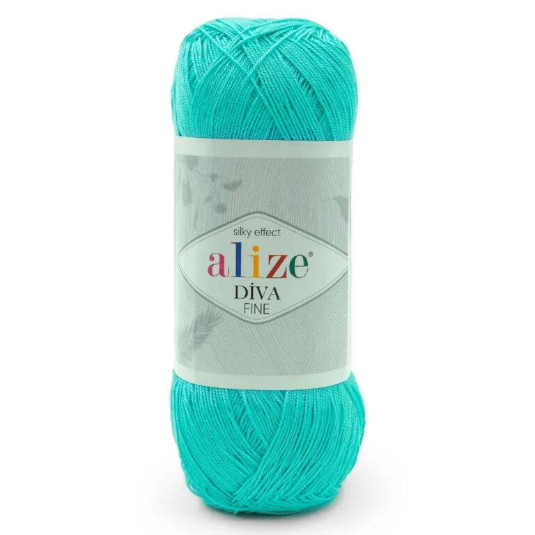 Пряжа для вязания ALIZE «DIVA FINE» (№376) Бирюза