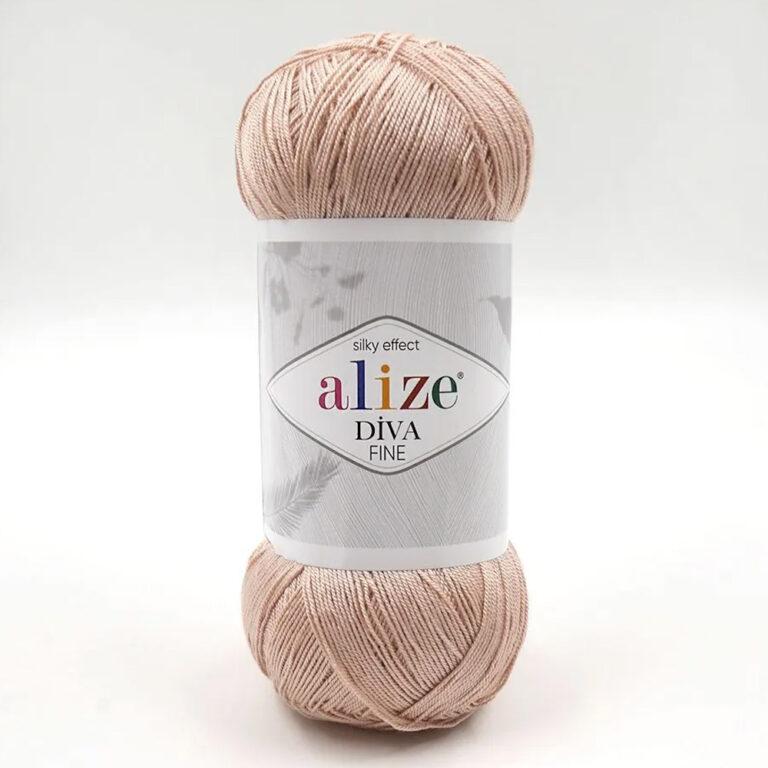 Пряжа для вязания ALIZE «DIVA FINE» (№382) Бледно-розовый