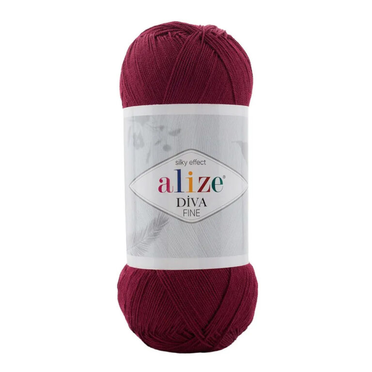 Пряжа для вязания ALIZE «DIVA FINE» (№57) Бордо