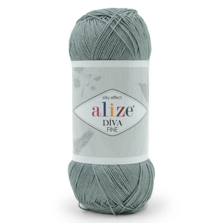 Пряжа для вязания ALIZE «DIVA FINE» (№87) Серый