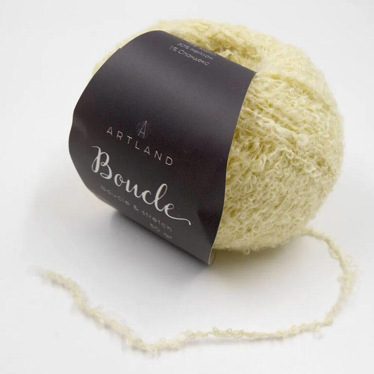 Пряжа для вязания ARTLAND «BOUCLE» (№010) Светло-желтый