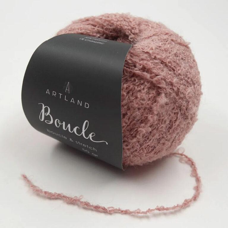 Пряжа для вязания ARTLAND «BOUCLE» (№023) Темная пудра