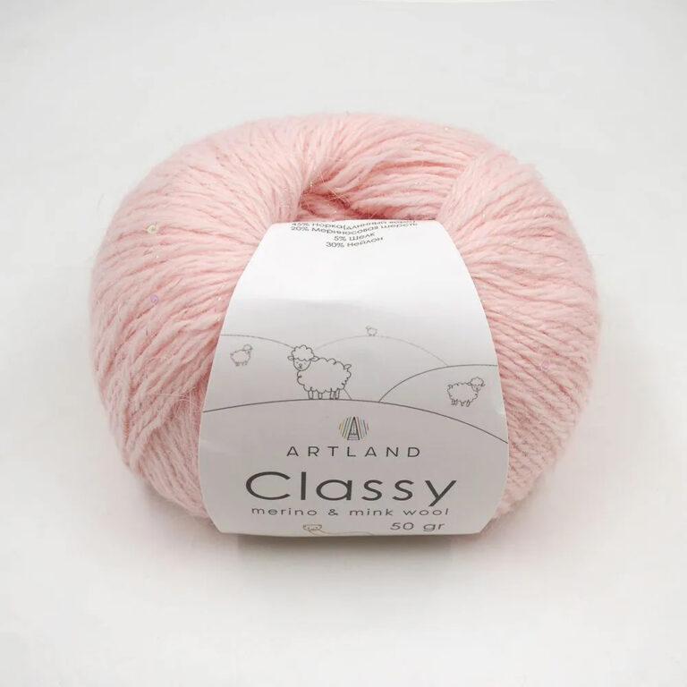 Пряжа для вязания ARTLAND CLASSY (№01) Розовый