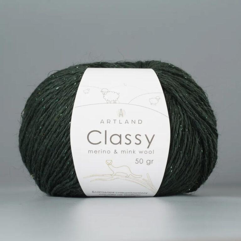 Пряжа для вязания ARTLAND CLASSY (№17) Тёмно-зелёный