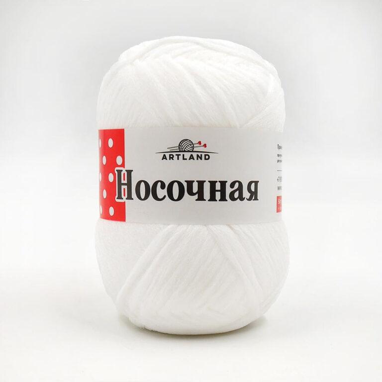 Пряжа для вязания ARTLAND НОСОЧНАЯ ДОБАВКА (№01) Белый