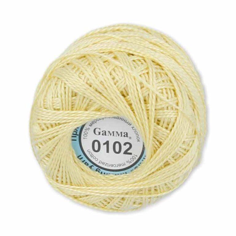 Пряжа для вязания GAMMA «ИРИС» (№0102) Светло-лимонный