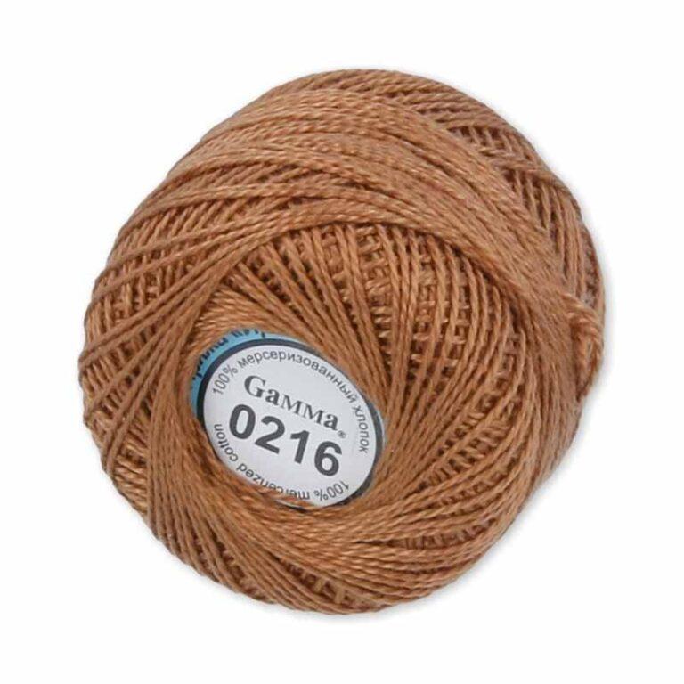 Пряжа для вязания GAMMA «ИРИС» (№0216) Светло-коричневый