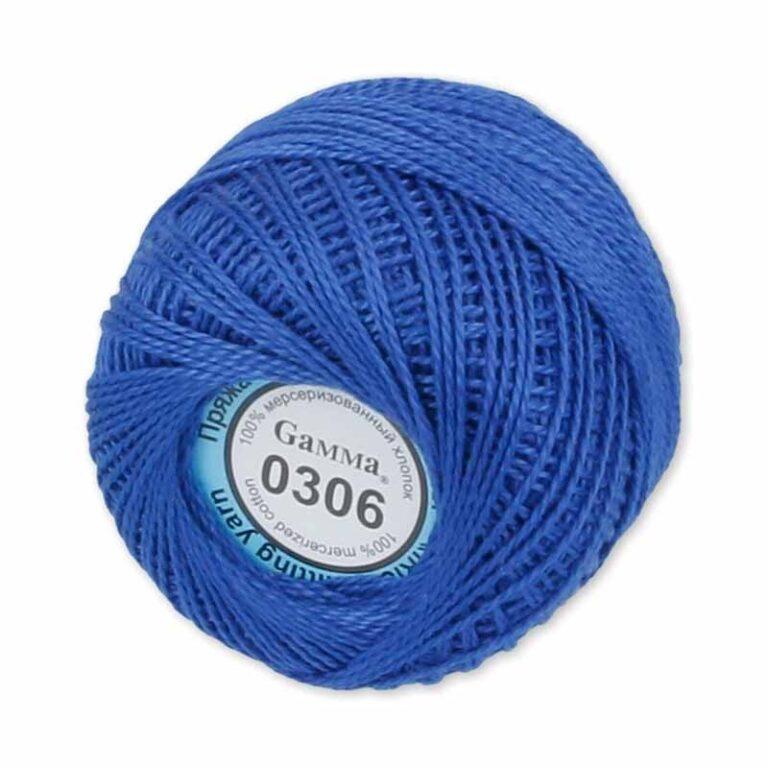 Пряжа для вязания GAMMA «ИРИС» (№0306) Васильковый