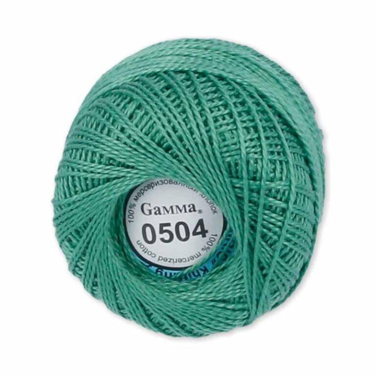 Пряжа для вязания GAMMA «ИРИС» (№0504) Зеленый
