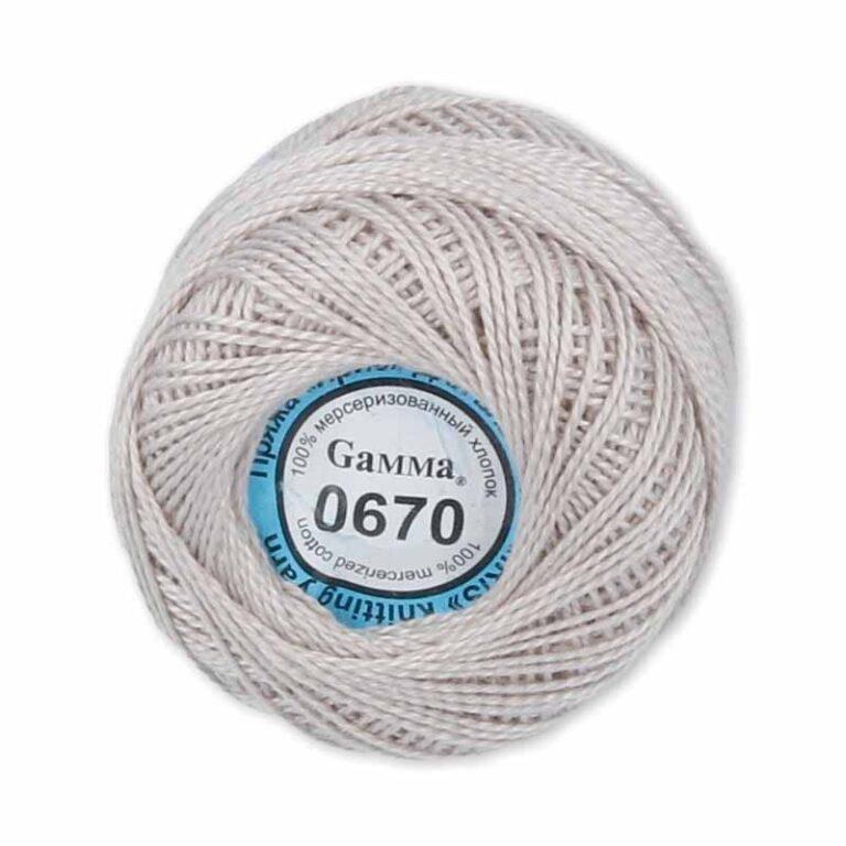 Пряжа для вязания GAMMA «ИРИС» (№0670) Светло-розово-серый