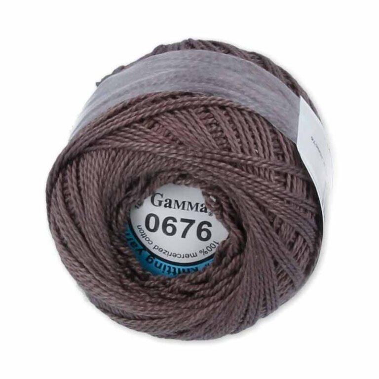 Пряжа для вязания GAMMA «ИРИС» (№0676) Темно-коричневый