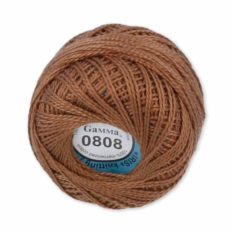 Пряжа для вязания GAMMA «ИРИС» (№0808) Коричневый