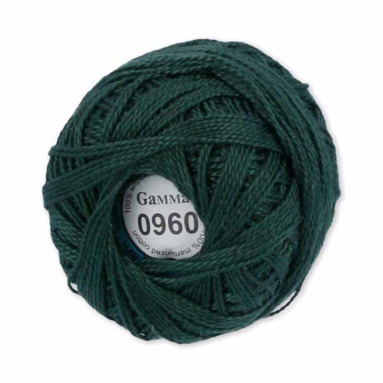 Пряжа для вязания GAMMA «ИРИС» (№0960) Темно-зеленый