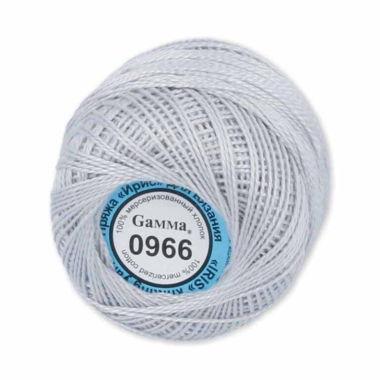 Пряжа для вязания GAMMA «ИРИС» (№0966) Бледно-серый