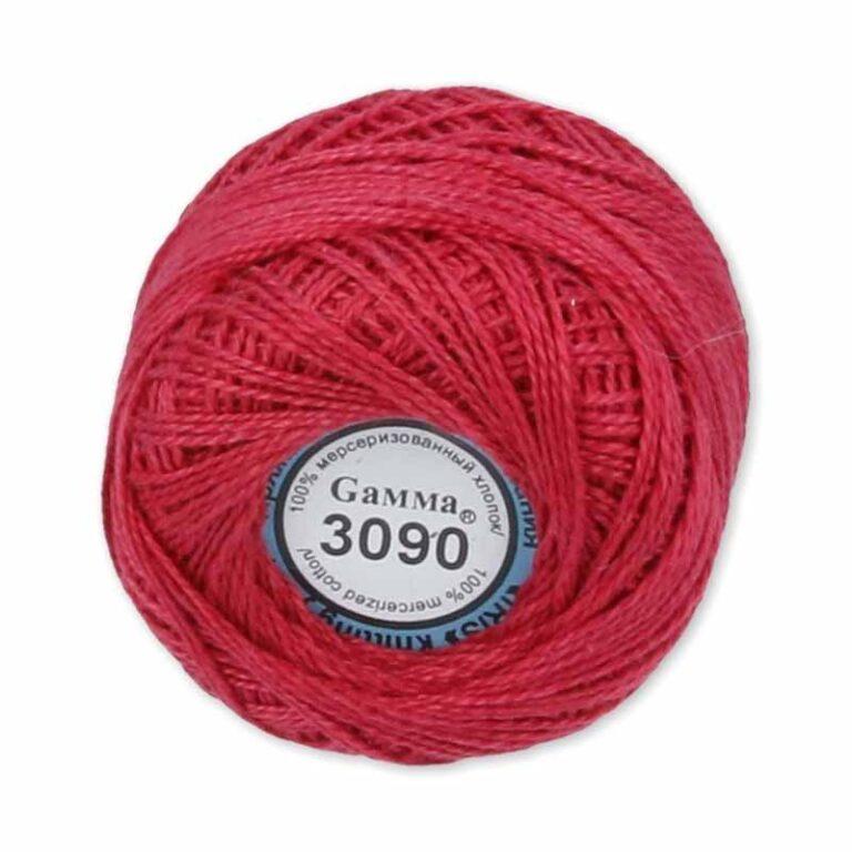 Пряжа для вязания GAMMA «ИРИС» (№3090) Гранатово-малиновый